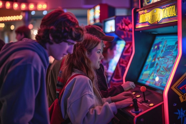 Antarmuka Infinite Blackjack dengan dealer langsung dan pemain di meja virtual